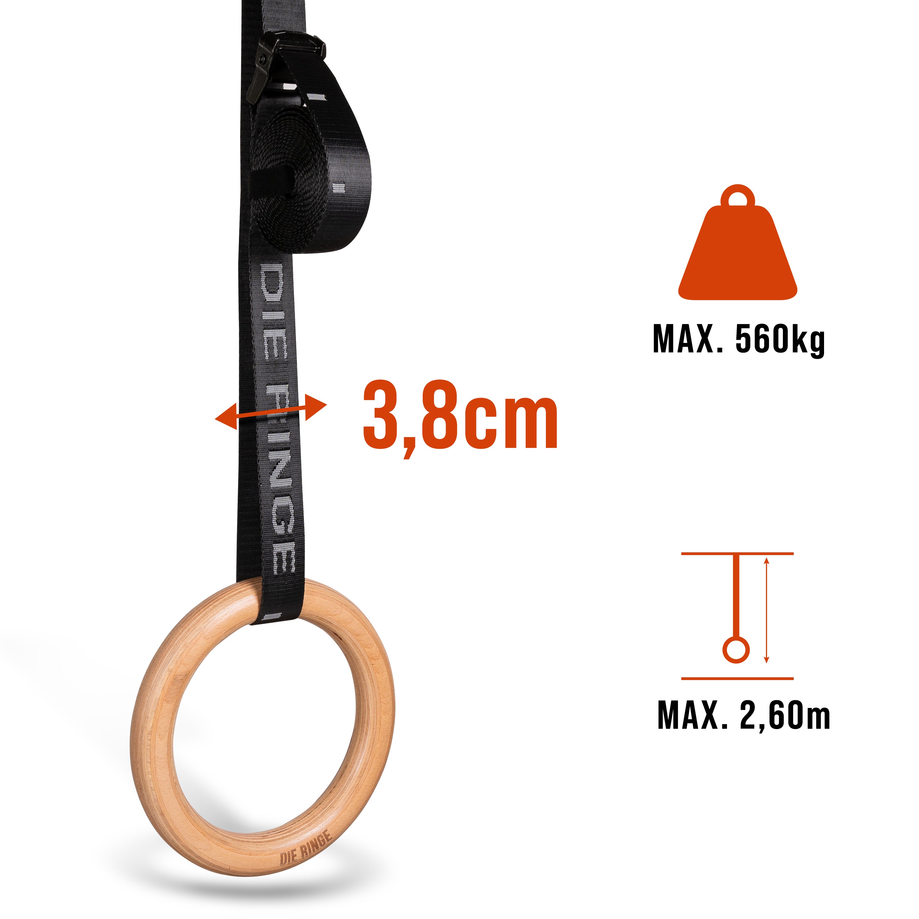 Premium Turnringe 32mm aus Buchenholz